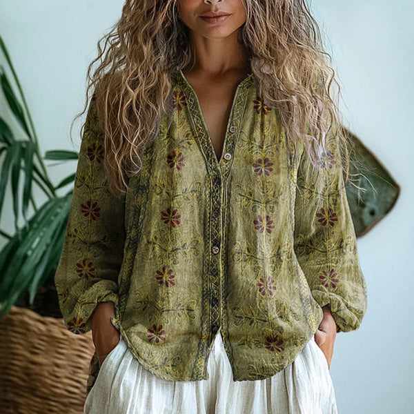 Sofia™ | Casual Blouse with Nature Print