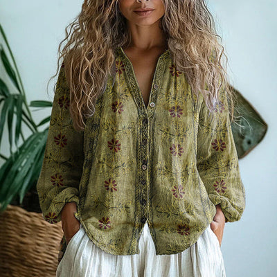 Sofia™ | Casual Blouse with Nature Print