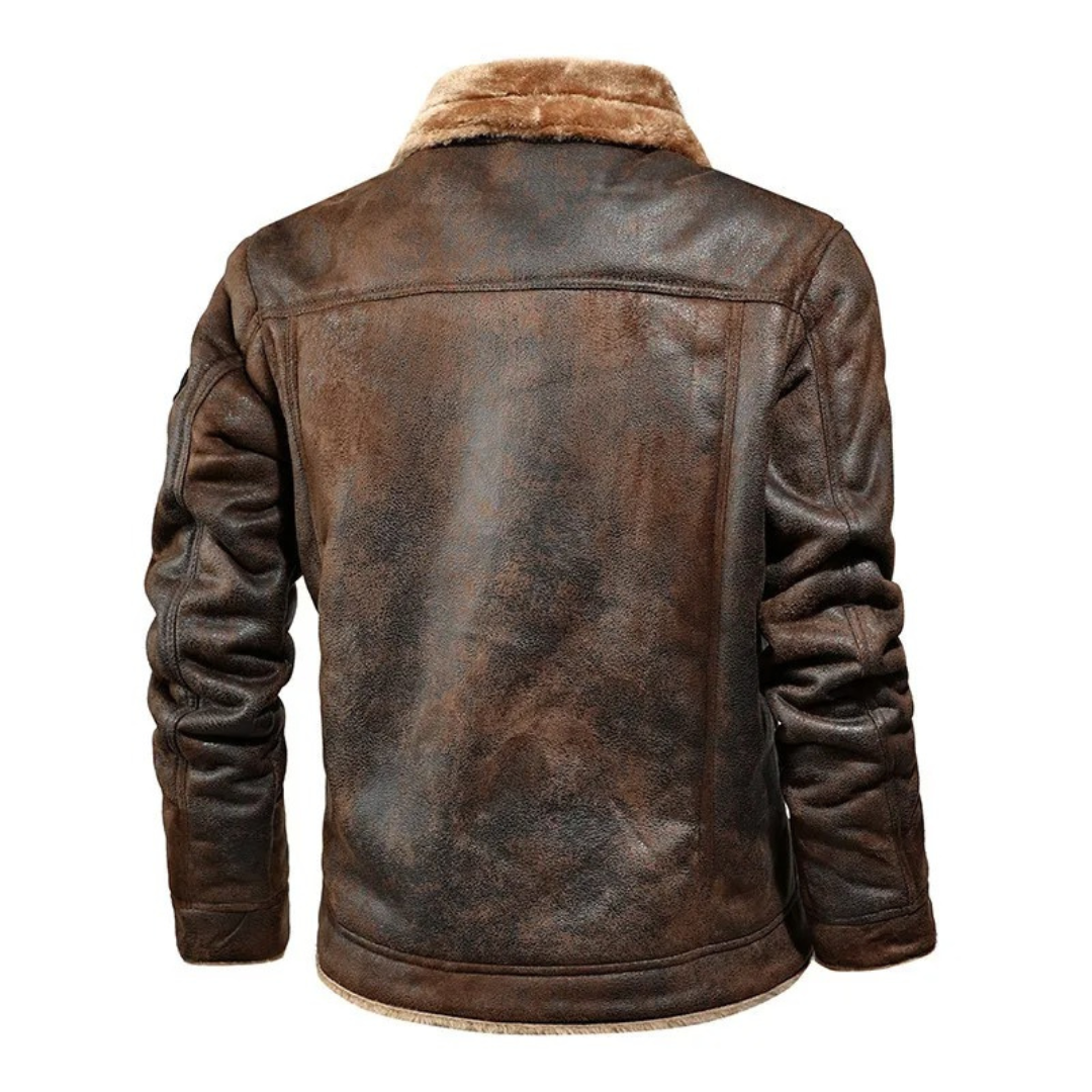Noxar™ | Warm and Versatile Leather Jacket